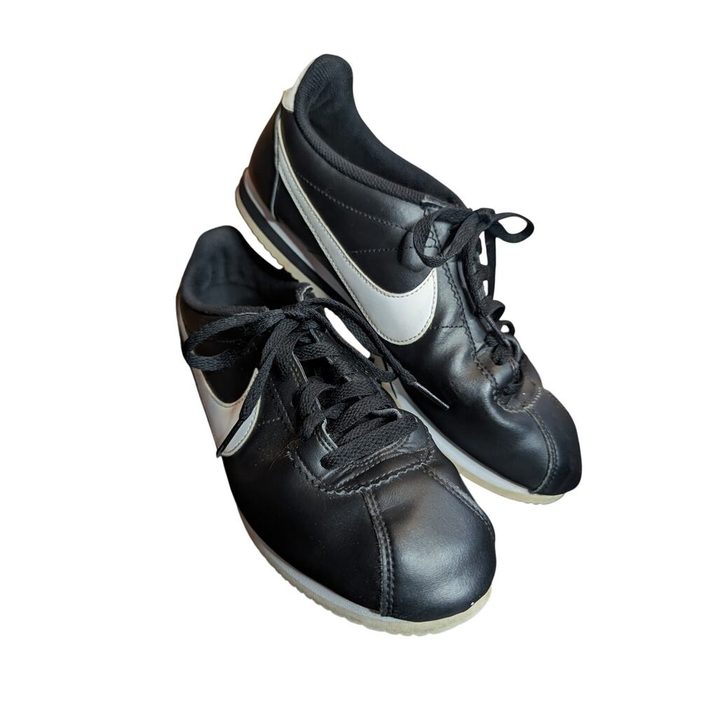 Nike black cortez leather Womens Shoe 10, EU42